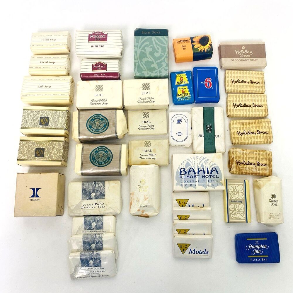Vintage Hotel Soap  Hilton Holiday Inn Motel 6 Dial La Quinta Hampton Lot of 38